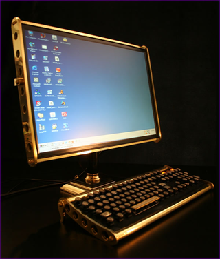 Illustration for article titled Datamancer's Steampunk LCD Monitor is Another Stunner